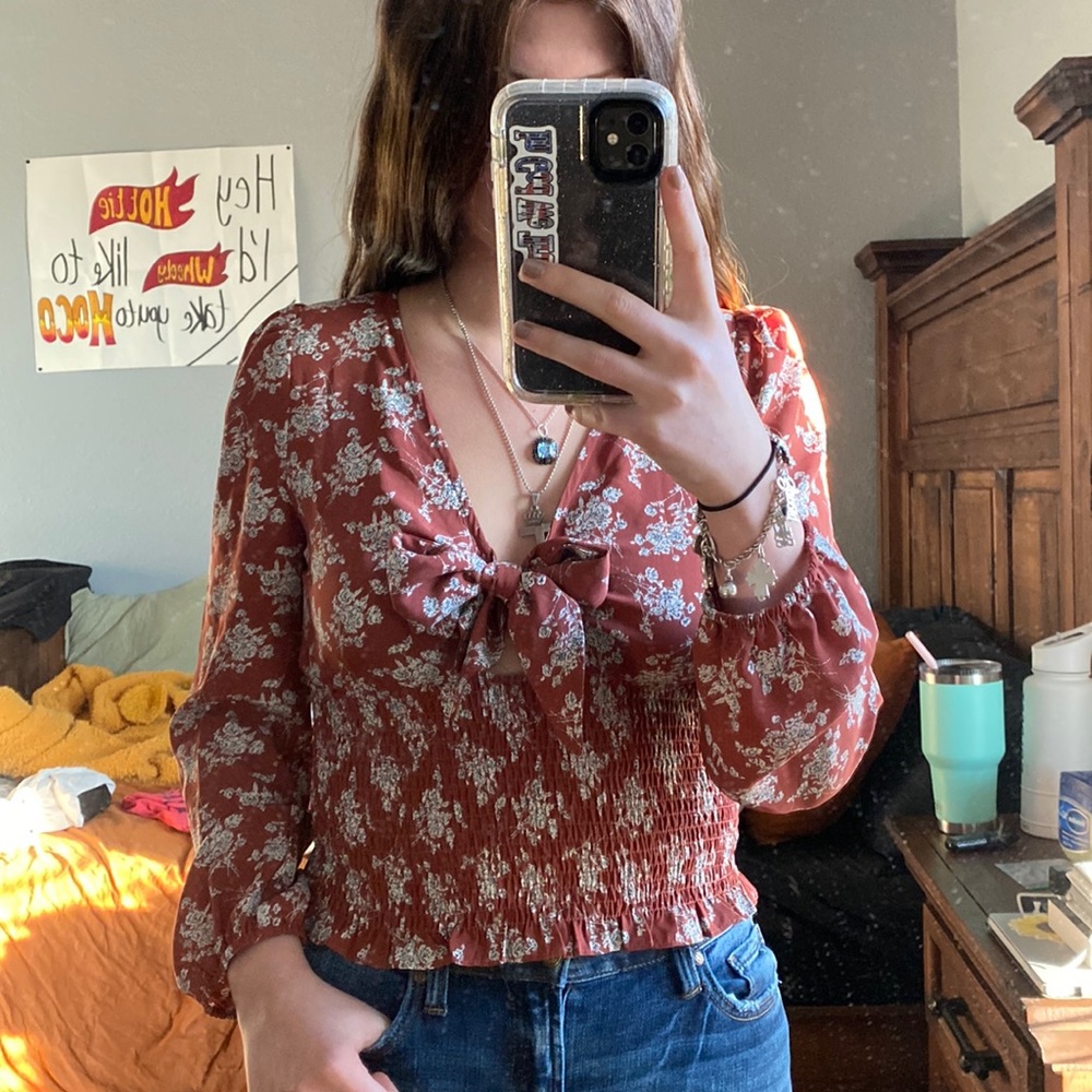 Papaya Long Blouse/Crop